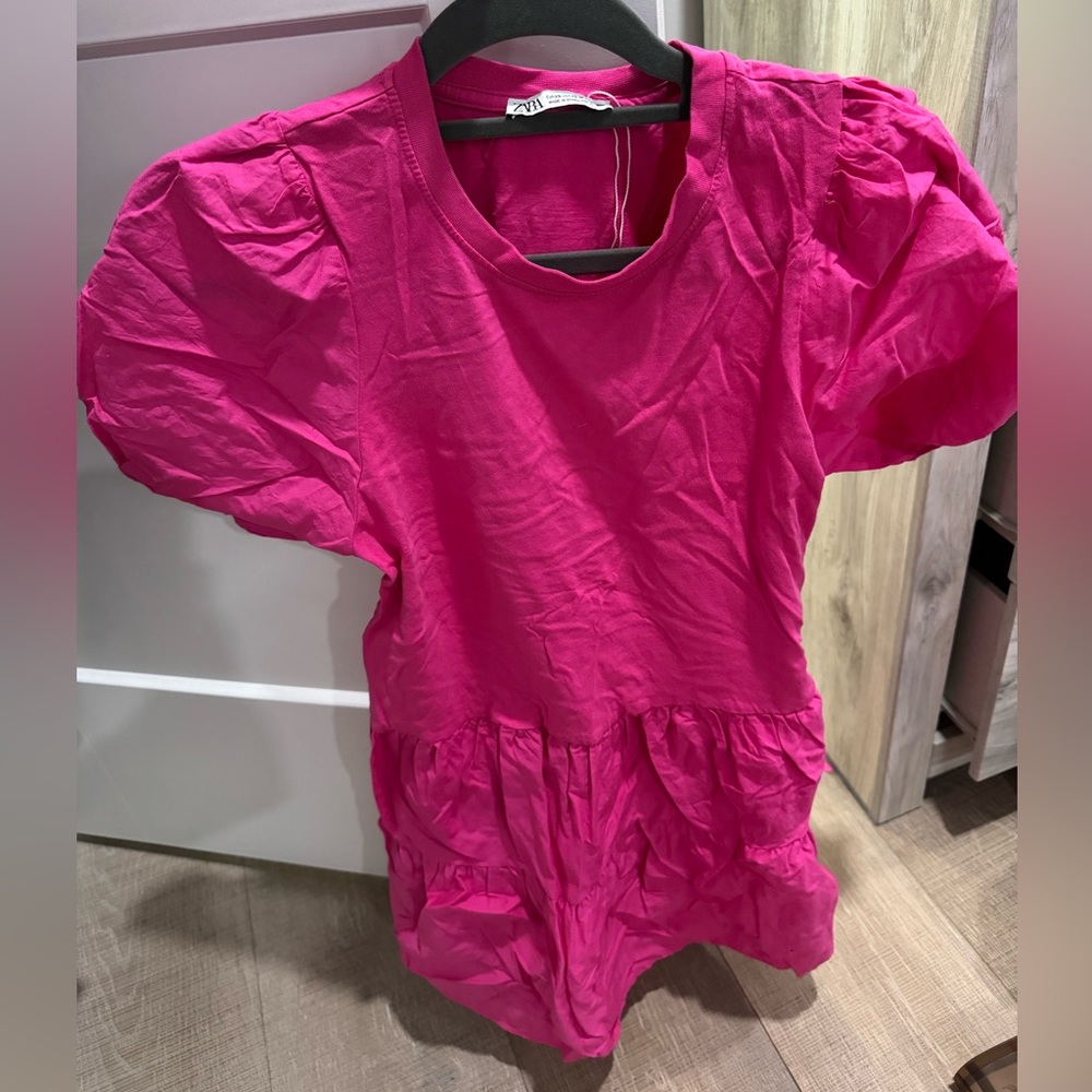 Zara Puff Sleeve Mini Dress